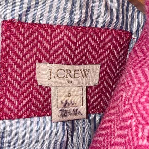 J. Crew Raspberry Herringbone Blazer - Picture 2 of 4